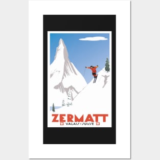 Zermatt, Valais, Switzerland,Ski Poster Posters and Art